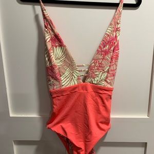 Maaji Tropical Pink and Green One Piece Swimsuit